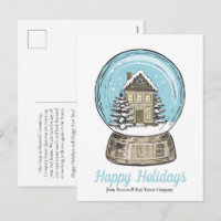 Cute Christmas Snow Globe Real Estate Company
