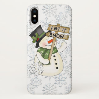 Cute Christmas snow snowman phone case ten