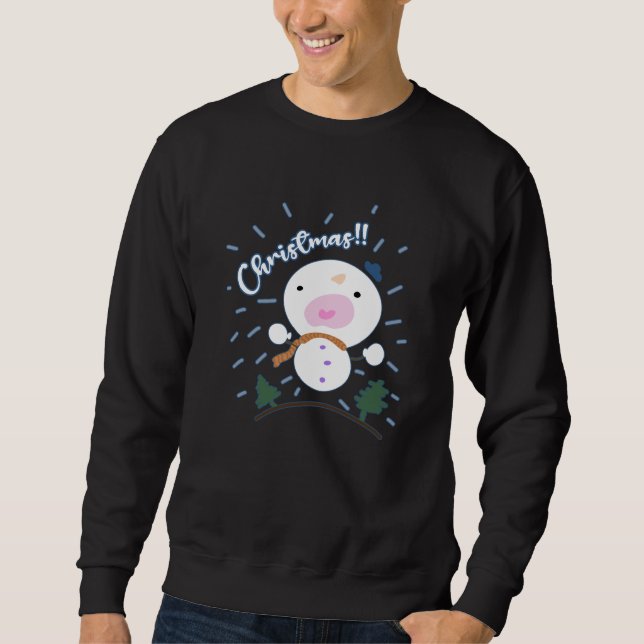Cute Christmas Snowboy Sweatshirt (Front)