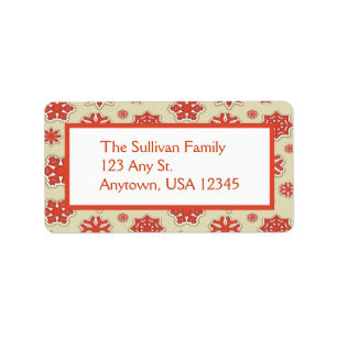 Cute Christmas Snowflakes Address Labels