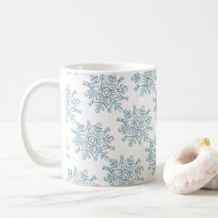 Cute Christmas Snowflakes, Winter Snow Blizzard Coffee Mug