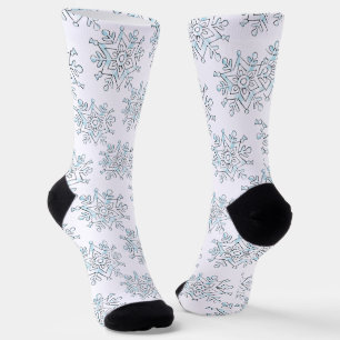 Cute Christmas Snowflakes, Winter Snow Blizzard Socks