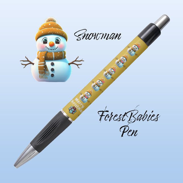 Cute Christmas Snowman, Festive Graphic, Gold ⛄️  (Creator Uploaded)