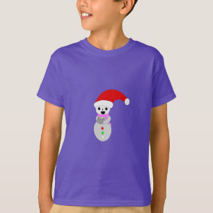 Cute Christmas Snowman Illustration T-Shirt