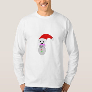 Cute Christmas Snowman Illustration T-Shirt
