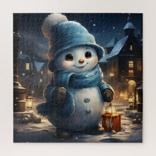 Cute Christmas Snowman Jigsaw Puzzle