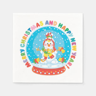 Cute Christmas Snowman Napkin