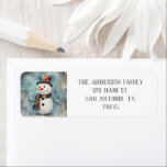 Cute Christmas Snowman Return Address<br><div class="desc">Add charm to your holiday mail with these cute Christmas snowman return address stickers.</div>