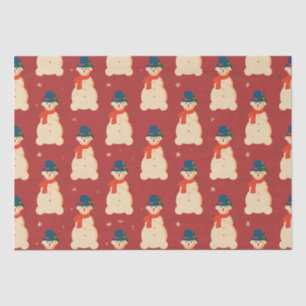 Cute Christmas Snowman Tissue Paper