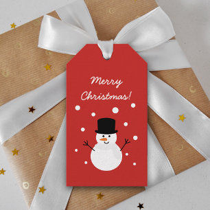 Cute Christmas Snowman Winter Festive Holiday Snow Gift Tags