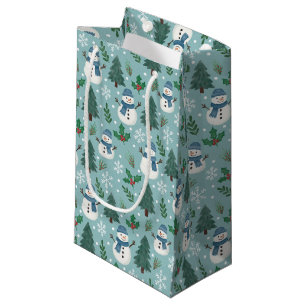 Cute Christmas Snowmen Pattern Gift Bag