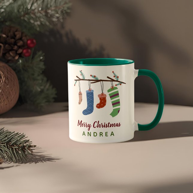 Cute Christmas Socks Holiday Christmas Gift Mug (Creator Uploaded)