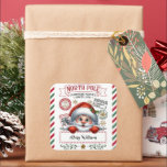 Cute Christmas Special Delivery From Santa Square Sticker<br><div class="desc">Christmas Special Delivery From Santa</div>