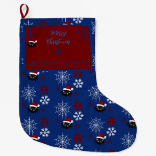 Cute Christmas Spider Personalised Stocking