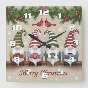 Cute Christmas Square Wall Clock