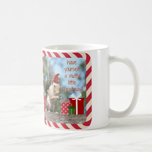Cute Christmas Squirrel, Have a Nutty Xmas!! Coffee Mug (Right)
