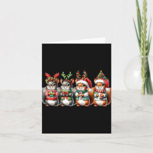 Cute Christmas Squirrels Lights Xmas Animal Squirr Card
