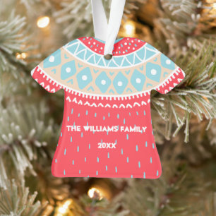 Cute Christmas sweater pattern Ornament