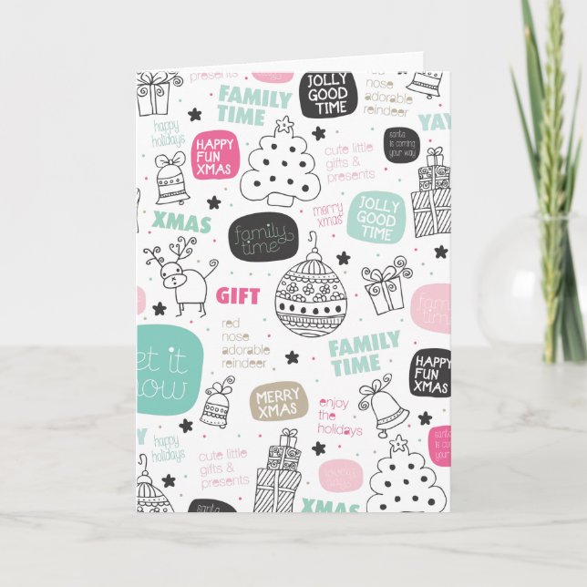 Cute christmas sweet doodle card (Front)