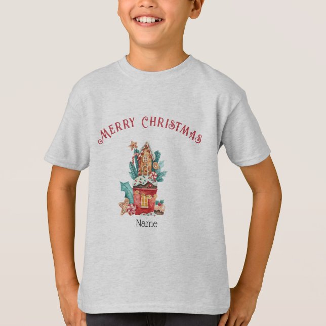 CUTE! Christmas Sweets House Name, Youth XS - XL T-Shirt (Front)