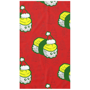 cute christmas tamago sushi santa tablecloth