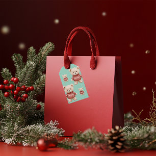 Cute Christmas Teddy Bear Gift Tags