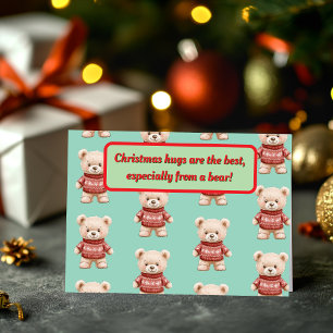 Cute Christmas Teddy Bear Holiday Card