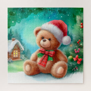 Cute Christmas Teddy Bear Jigsaw Puzzle