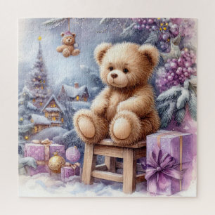 Cute Christmas Teddy Bear Jigsaw Puzzle