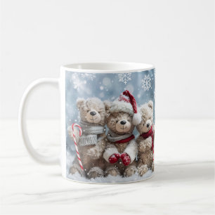 Cute Christmas Teddy Bear Mug   Cozy Holiday Mug