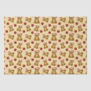 Cute Christmas Teddy Bears  Tissue Paper