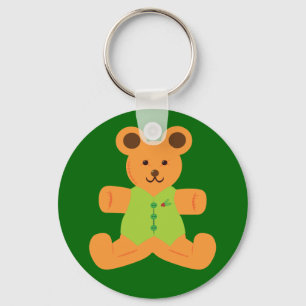 Cute Christmas Teddybear Key Ring