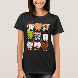Cute Christmas Teeth Funny Christmas Dentist Denta T-Shirt