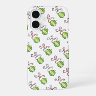 Cute Christmas Text, Ho in Candy Canes Ornaments iPhone 16 Case