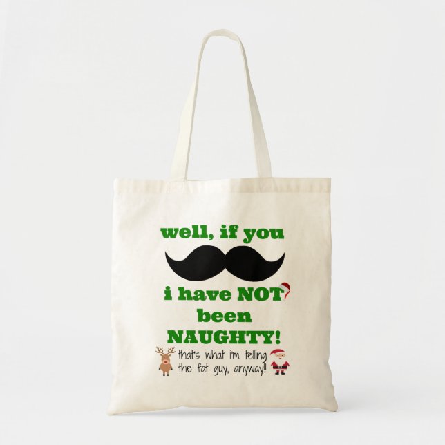 Cute Christmas Tote, Naughty or Nice?!! Tote Bag (Front)
