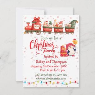 Cute Christmas Toy Train Photo Holiday Card