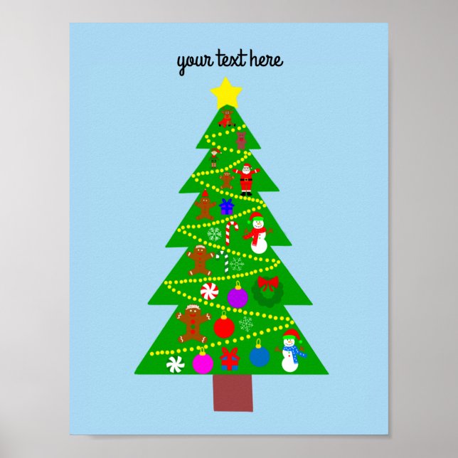 Cute Christmas Tree #1 Poster (Front)