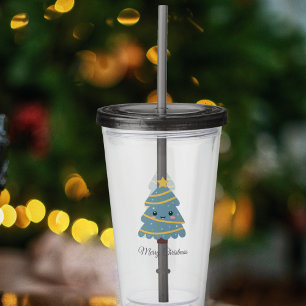 Cute Christmas Tree Acrylic Tumbler