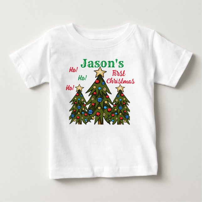 Cute Christmas Tree  Baby T-Shirt (Front)