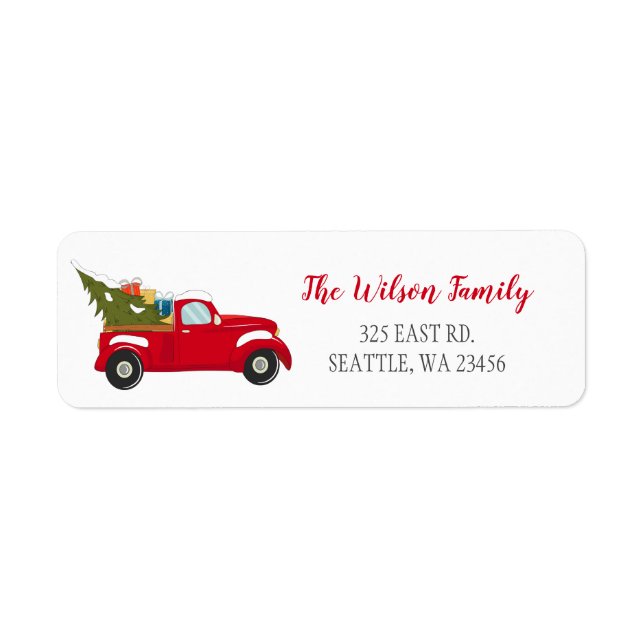 Cute Christmas Tree Car Address (Front)