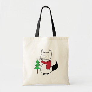 Cute Christmas Tree Cat Tote Bag
