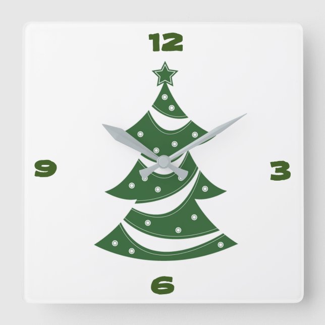 **CUTE CHRISTMAS TREE** CLOCK (Front)