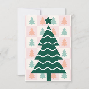 Cute Christmas Tree Holiday Design. RSVP Card