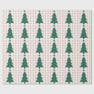 Cute Christmas Tree Holiday Design. Wrapping Paper