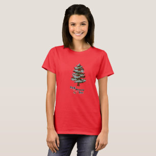 Cute Christmas Tree Holiday T-Shirt   Women's Merr