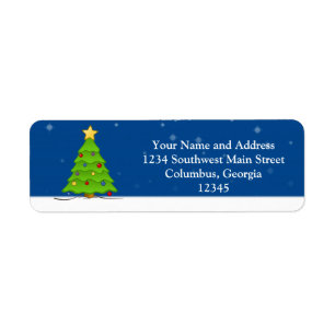 Cute Christmas Tree in Snow