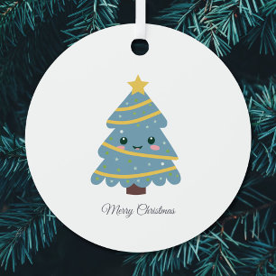 Cute Christmas Tree Metal Ornament