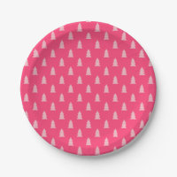 Cute Christmas tree pattern pastel and hot pink