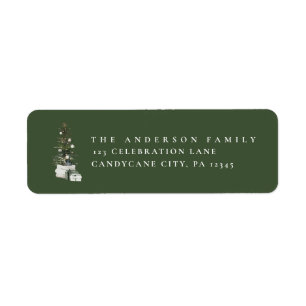 Cute Christmas Tree Return Address Label