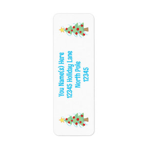 Cute Christmas Tree Return Address Labels
